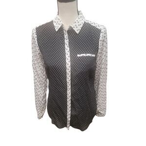 L K Bennett 100% Silk Button Up. Size M.